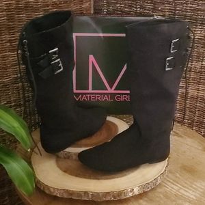 Material Girl MBonita 'Suede' Mid Calf Lace Buckle